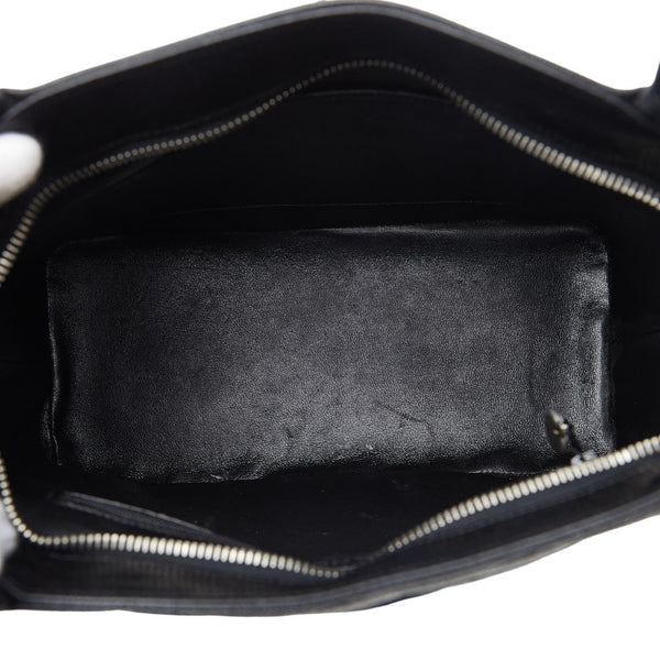 シャネル ココマーク 復刻 トートバッグ ハンドバッグ ブラック シルバー キャビアスキン レディース CHANEL 【中古】