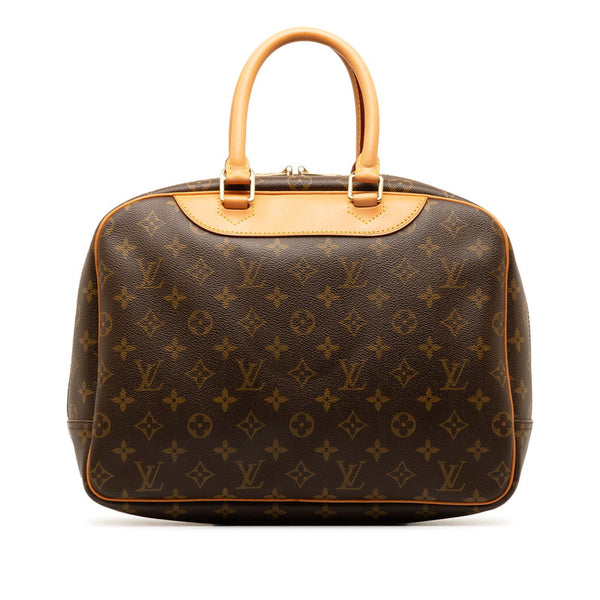 ルイ ヴィトン モノグラム ドーヴィル ハンドバッグ M47270 ブラウン PVC レザー レディース LOUIS VUITTON 【中古】