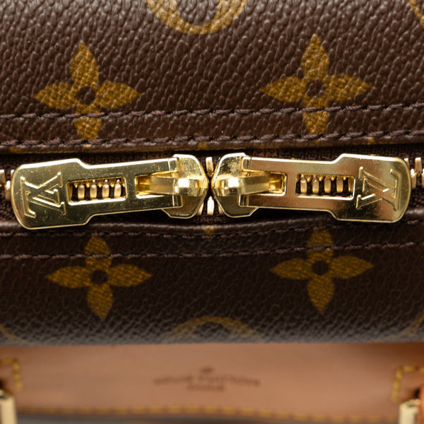 ルイ ヴィトン モノグラム ドーヴィル ハンドバッグ M47270 ブラウン PVC レザー レディース LOUIS VUITTON 【中古】