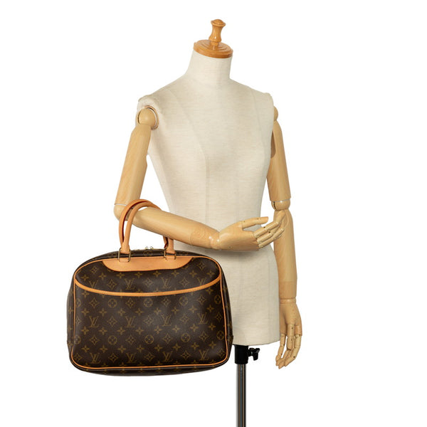 ルイ ヴィトン モノグラム ドーヴィル ハンドバッグ M47270 ブラウン PVC レザー レディース LOUIS VUITTON 【中古】