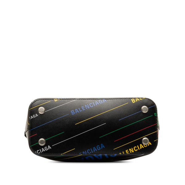 バレンシアガ ヴィルトップハンドルS ハンドバッグ ショルダーバッグ 2WAY 550644 ブラック マルチカラー レザー レディース BALENCIAGA 【中古】