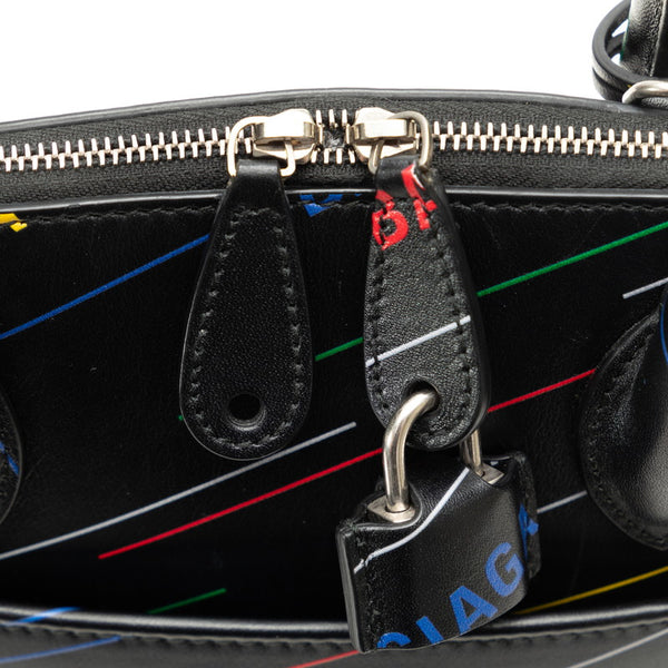 バレンシアガ ヴィルトップハンドルS ハンドバッグ ショルダーバッグ 2WAY 550644 ブラック マルチカラー レザー レディース BALENCIAGA 【中古】