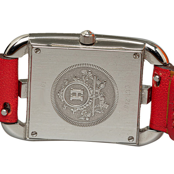 エルメス ケープコッド ドゥブルトゥール 腕時計 CC1.210 クオーツ ステンレススチール レザー レディース HERMES 【中古】