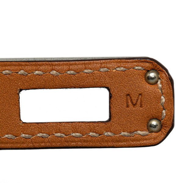 エルメス ケリードゥブルトゥール ブレスレット バングル サイズ：M パープル シルバー レザー レディース HERMES 【中古】
