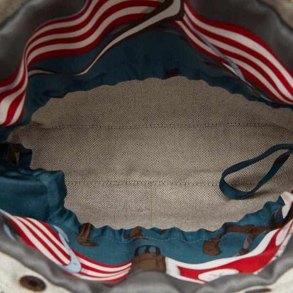 エルメス プティアッシュ トートバッグ ハンドバッグ ベージュ グリーン トワルアッシュ シルク クロコダイル レディース HERMES 【中古】