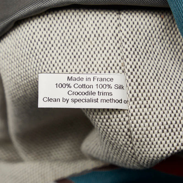 エルメス プティアッシュ トートバッグ ハンドバッグ ベージュ グリーン トワルアッシュ シルク クロコダイル レディース HERMES 【中古】