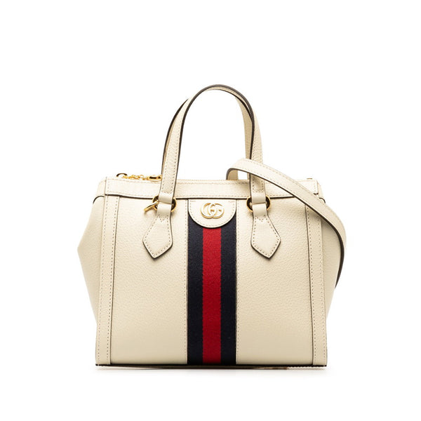 グッチ オフィディア ハンドバッグ ショルダーバッグ 2WAY  719882 ホワイト アイボリー レザー レディース GUCCI 【中古】