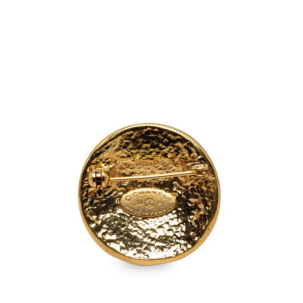 シャネル ヴィンテージ ラウンド ココマーク ブローチ ゴールド メッキ レディース CHANEL 【中古】