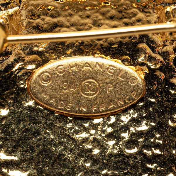 シャネル ヴィンテージ ラウンド ココマーク ブローチ ゴールド メッキ レディース CHANEL 【中古】