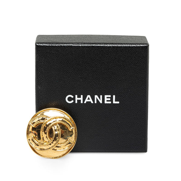シャネル ヴィンテージ ラウンド ココマーク ブローチ ゴールド メッキ レディース CHANEL 【中古】