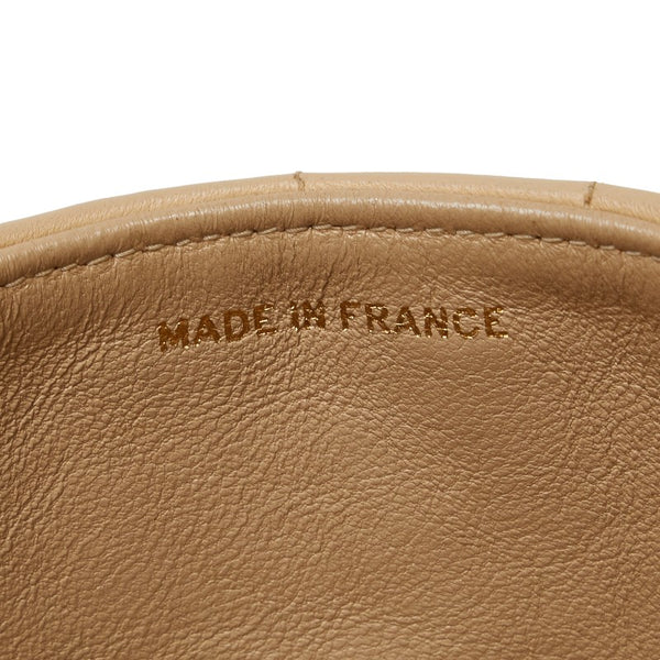 シャネル マドモアゼル チェーンショルダーバッグ ベージュ レザー レディース CHANEL 【中古】