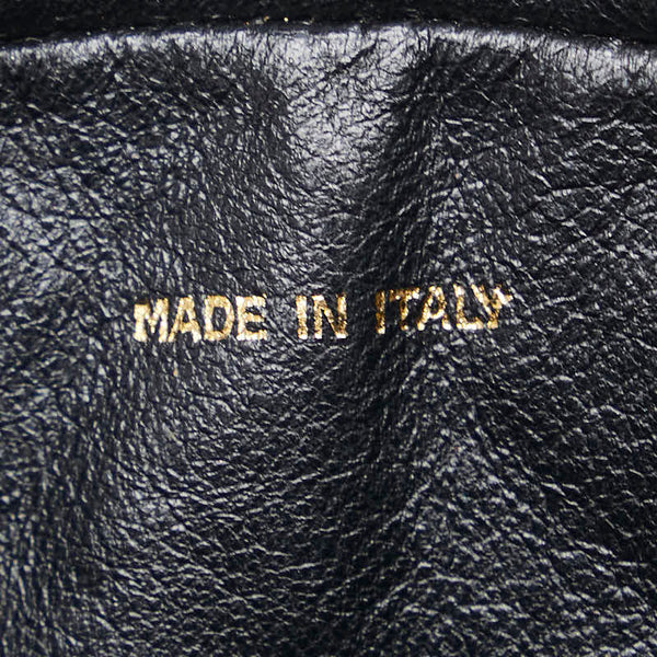 シャネル デカココマーク フリンジ  斜め掛け チェーン ショルダーバッグ ブラック レザー レディース CHANEL 【中古】