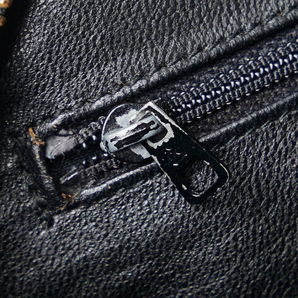 シャネル デカココマーク フリンジ  斜め掛け チェーン ショルダーバッグ ブラック レザー レディース CHANEL 【中古】