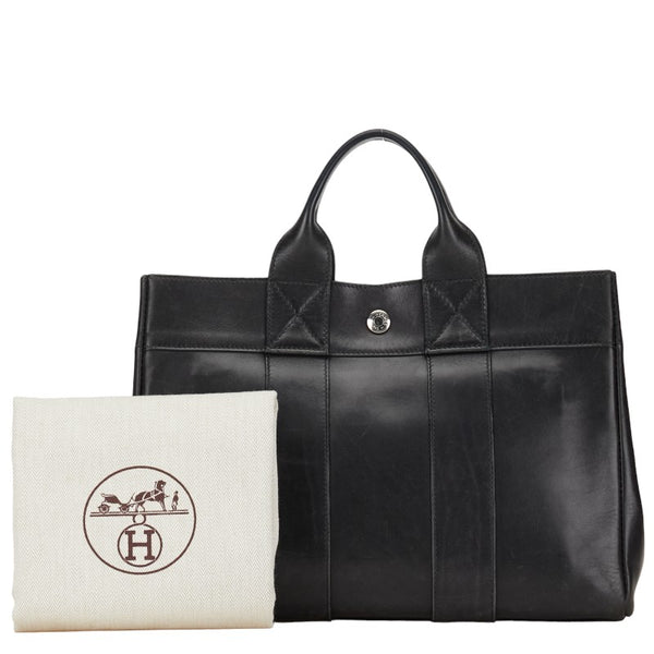 エルメス フールトゥPM ハンドバッグ トートバッグ ブラック レザー レディース HERMES 【中古】