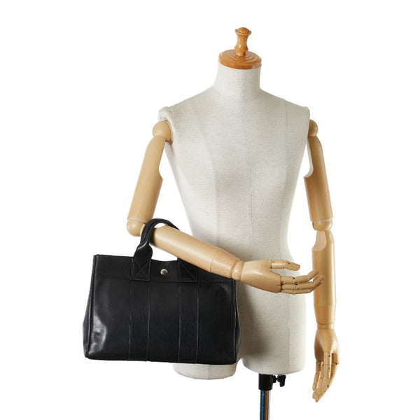 エルメス フールトゥPM ハンドバッグ トートバッグ ブラック レザー レディース HERMES 【中古】