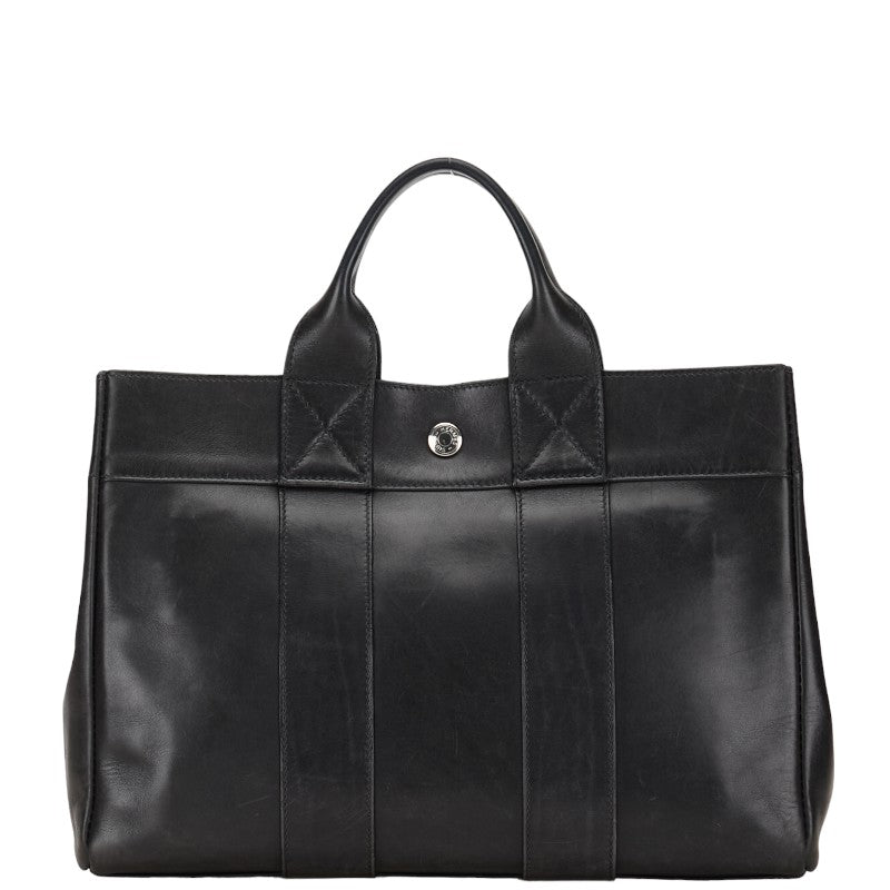 エルメス フールトゥPM ハンドバッグ トートバッグ ブラック レザー レディース HERMES 【中古】