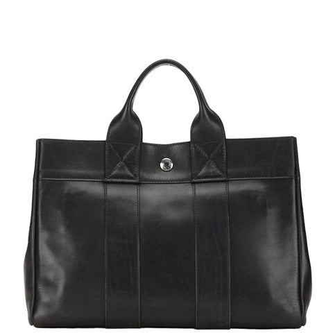 エルメス フールトゥPM ハンドバッグ トートバッグ ブラック レザー レディース HERMES 【中古】
