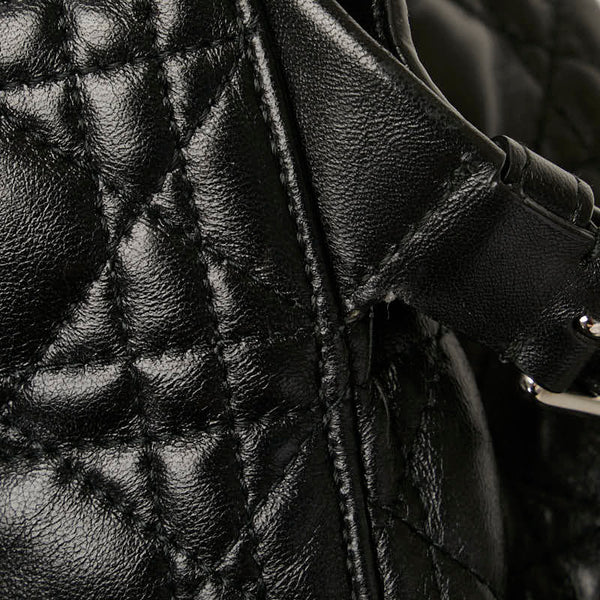 ディオール カナージュ ロゴ リュック バックパック ブラック ラムスキン レディース Dior 【中古】
