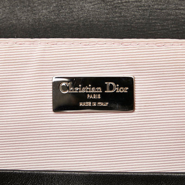 ディオール カナージュ ロゴ リュック バックパック ブラック ラムスキン レディース Dior 【中古】