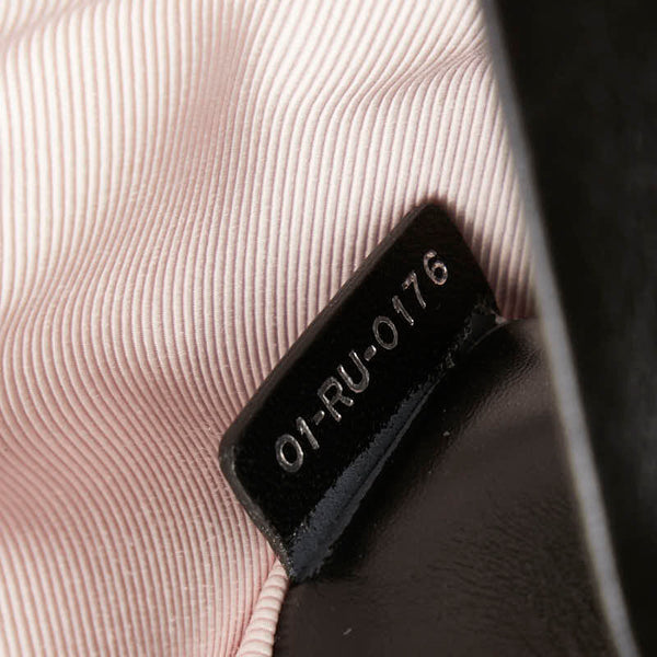 ディオール カナージュ ロゴ リュック バックパック ブラック ラムスキン レディース Dior 【中古】
