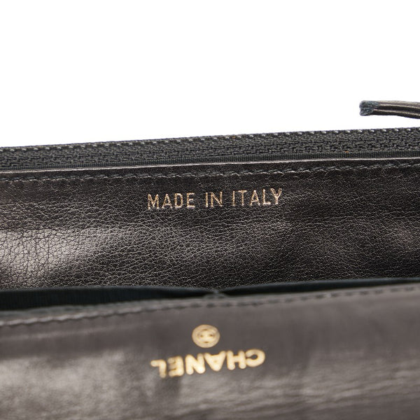 シャネル ココマーク 長財布 ブラック キャビアスキン レディース CHANEL 【中古】