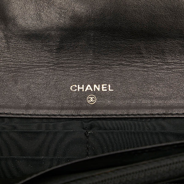 シャネル ココマーク 長財布 ブラック キャビアスキン レディース CHANEL 【中古】