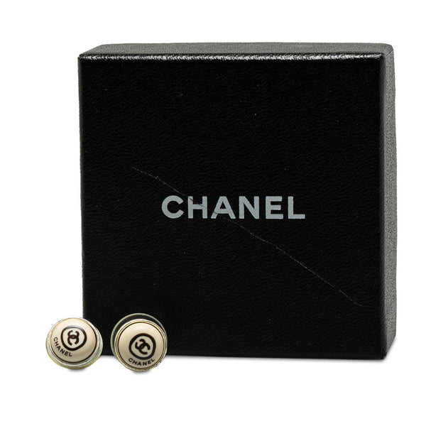 シャネル ココマーク ピアス アイボリー ホワイト プラスチック レディース CHANEL 【中古】