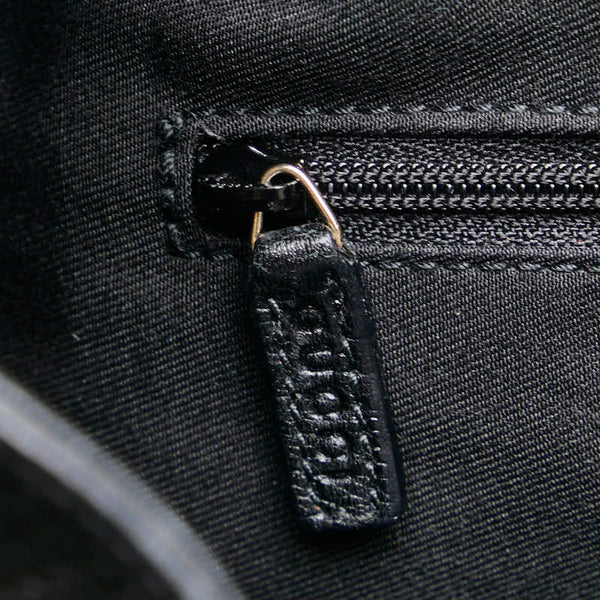 グッチ GGキャンバス リュック バックパック 141642 ネイビー ブラック キャンバス レザー レディース GUCCI 【中古】