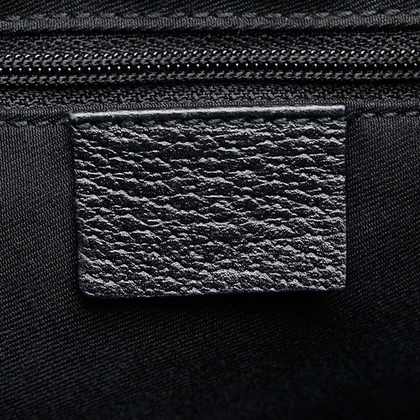 グッチ GGキャンバス リュック バックパック 141642 ネイビー ブラック キャンバス レザー レディース GUCCI 【中古】