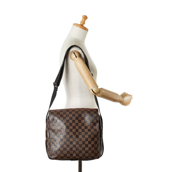 ルイ ヴィトン ダミエ ナヴィグリオ ショルダーバッグ N45255 ブラウン PVC レザー レディース LOUIS VUITTON 【中古】