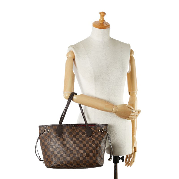 ルイ ヴィトン ダミエ ネヴァーフルPM ショルダーバッグ N51109 ブラウン PVC レザー レディース LOUIS VUITTON 【中古】