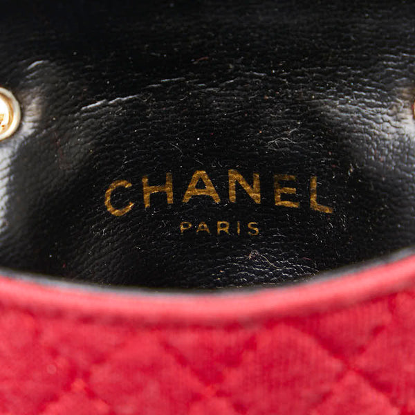 シャネル ココマーク ショルダーバッグ ピンク ゴールド コットン レディース CHANEL 【中古】