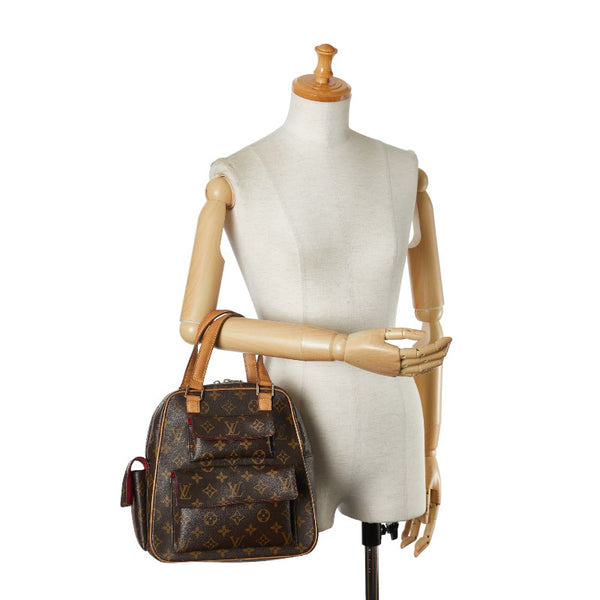 ルイ ヴィトン モノグラム エクサントリ シテ ハンドバッグ M51161 ブラウン PVC レザー レディース LOUIS VUITTON 【中古】