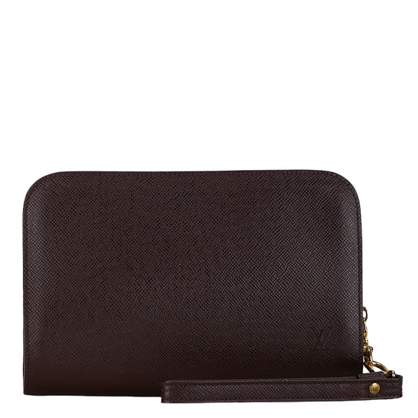 ルイ ヴィトン タイガ バイカル セカンドバッグ M30188 グリズリ ブラウン レザー レディース LOUIS VUITTON 【中古】