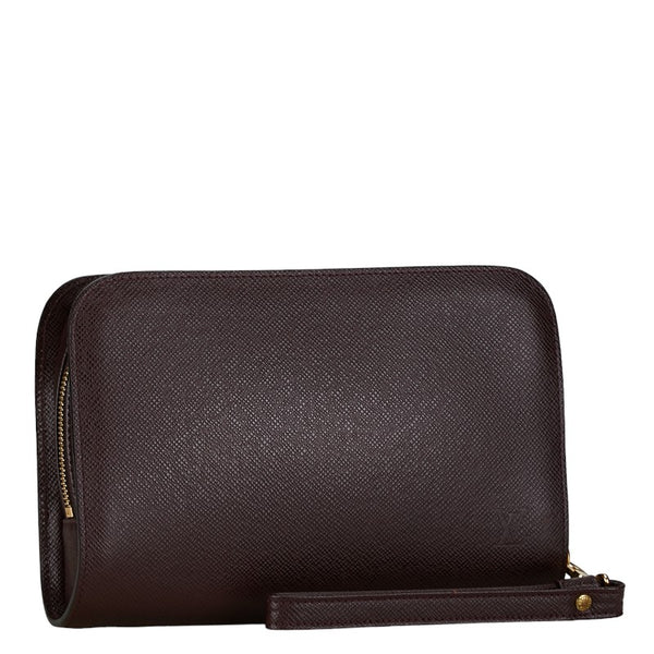 ルイ ヴィトン タイガ バイカル セカンドバッグ M30188 グリズリ ブラウン レザー レディース LOUIS VUITTON 【中古】