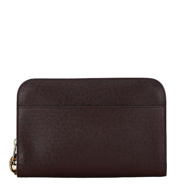 ルイ ヴィトン タイガ バイカル セカンドバッグ M30188 グリズリ ブラウン レザー レディース LOUIS VUITTON 【中古】