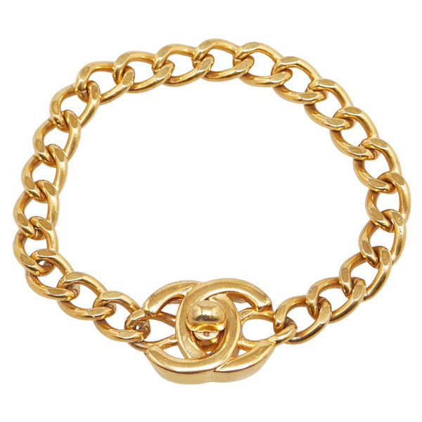 シャネル ココマーク ターンロックブレス ブレスレット ゴールド メッキ レディース CHANEL 【中古】