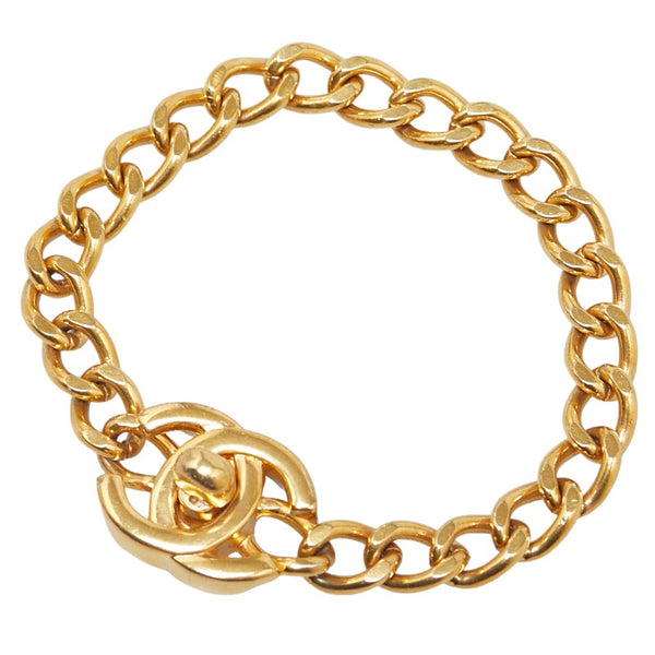 シャネル ココマーク ターンロックブレス ブレスレット ゴールド メッキ レディース CHANEL 【中古】