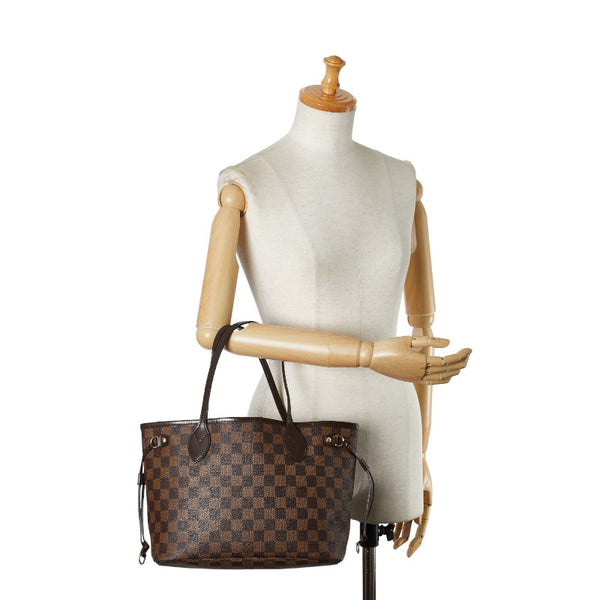 ルイ ヴィトン ダミエ ネヴァーフルPM　 トートバッグ ハンドバッグ N41359 エベヌ ブラウン PVC レザー レディース LOUIS VUITTON 【中古】