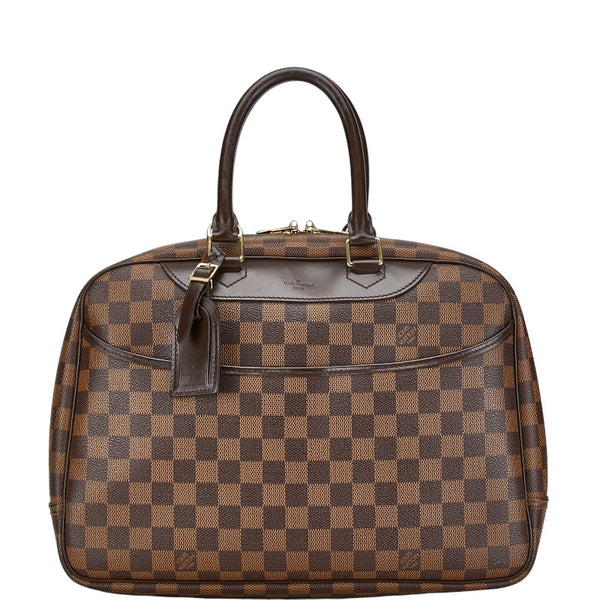 ルイ ヴィトン ダミエ ドーヴィル SPオーダー ハンドバッグ N47272 ブラウン PVC レザー レディース LOUIS VUITTON 【中古】