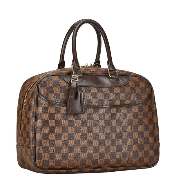 ルイ ヴィトン ダミエ ドーヴィル SPオーダー ハンドバッグ N47272 ブラウン PVC レザー レディース LOUIS VUITTON 【中古】