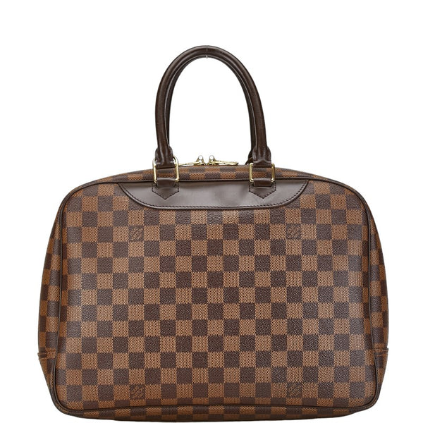 ルイ ヴィトン ダミエ ドーヴィル SPオーダー ハンドバッグ N47272 ブラウン PVC レザー レディース LOUIS VUITTON 【中古】