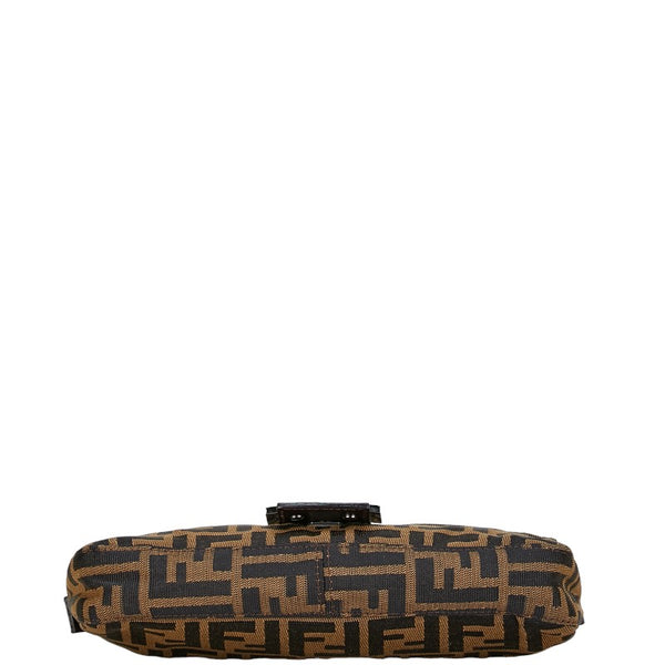 フェンディ ズッカ マンマバケット ワンショルダーバッグ ハンドバッグ ブラウン キャンバス レザー レディース FENDI 【中古】