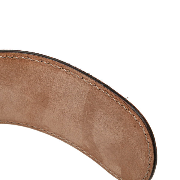 グッチ グッチシマ ベルト サイズ：85 181465 ブラウン ゴールド レザー レディース GUCCI 【中古】