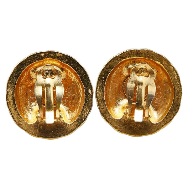 シャネル ココマーク ラウンド イヤリング ゴールド メッキ レディース CHANEL 【中古】