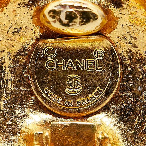 シャネル ココマーク ラウンド イヤリング ゴールド メッキ レディース CHANEL 【中古】