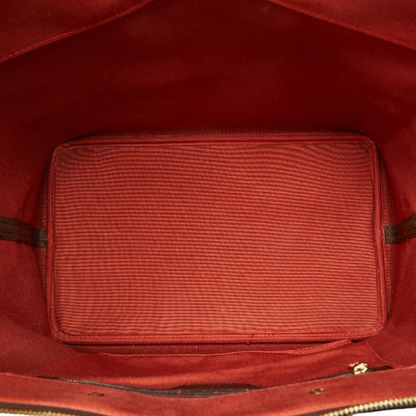 ルイ ヴィトン ダミエ グリニッジPM ハンドバッグ N41165 ブラウン PVC レザー レディース LOUIS VUITTON 【中古】