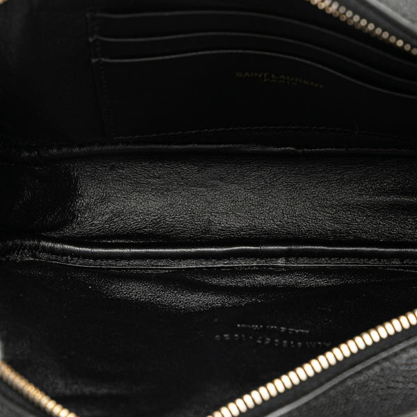 サンローラン ルー チェーン ショルダーバッグ 618057 ブラック ゴールド レザー レディース SAINT LAURENT 【中古】