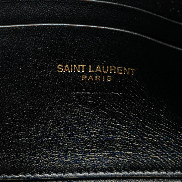 サンローラン ルー チェーン ショルダーバッグ 618057 ブラック ゴールド レザー レディース SAINT LAURENT 【中古】