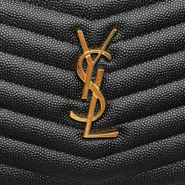 サンローラン ルー チェーン ショルダーバッグ 618057 ブラック ゴールド レザー レディース SAINT LAURENT 【中古】